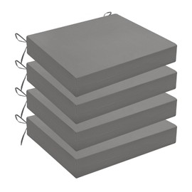 Wellsin Outdoor Chair Cushions for Patio Furniture - Outdoor Cushions for Chairs - Waterproof Patio Chair Cushions Set of 4, 18.5"X16"X3", Light Grey