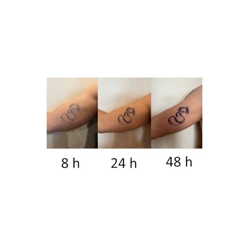 GZ673x2 Temporary Geisha Tattoo, Semi-Permanent Tattoo, Long-Lasting Japanese Warrior Tattoo,