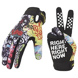 MENDLOR Motocross Dirt Bike Gloves for Men Women Finger Touchscreen Motorbike Gloves for BMX ATV MTB Riding Off Road Racing Sports Cycling Glove (Black Yellow, Large)