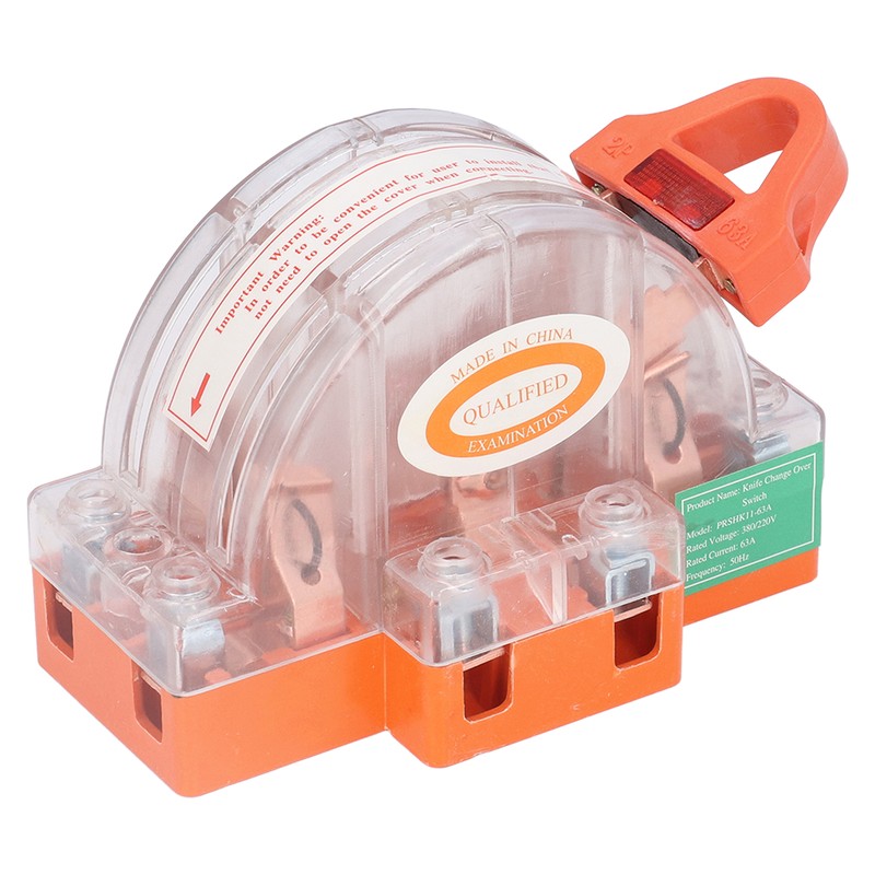 Knife Switch 2P 63A Pure Copper LED Bidirectional Dual Throw