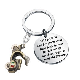 FUSTMW Scooter Keychain Gifts for Scooter Riders Keychain Scooter Jewelry Gifts for Scooter Lovers Keychain Moped Keychain, Scooter Keychain Bronze, Large