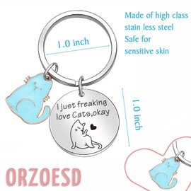 ORZOESD Cat Lover Jewelry Cat Person Gift Cat Whisper Keychain Cat Owner Keychain Cat Lady Gift For Women Cat Dad Jewelry Cat Mom Gift Cat Themed Keychain For Best Friend Jewelry