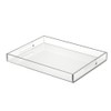 NIUBEE Acrylic Serving Tray 14x18 Inches -Spill Proof- Clear Decorative