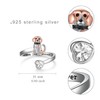 Zunxinsan Beagle Ring S925 Sterling Silver Dog Open Ring Dog