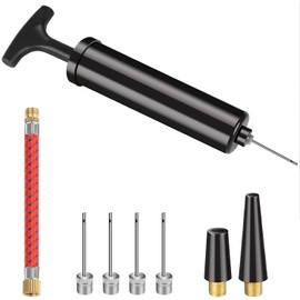 Drado Ball Pump with Needles, Air Hose, Valve Adapter - Portable Electric Inflator for Football, Basketball, Volleyball, Rugby