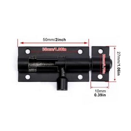 4 Pcs Door Lock Bolts 2 Inch Barrel Bolt Lock, Stainless Steel Door Latch Slide Bolts Lock with Screws, Door Bolts for Internal Doors Bathroom Toilet Shower Garden Bedroom Gate Shed