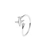 Adjustable 925 Sterling Silver Airplane Ring with Cubic Zirconia -