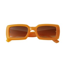 Long Keeper Retro 90s Rectangle Sunglasses for Women Vintage Nude Trendy Square Sunglasses Y2K Fashion Chunky Glasses UV400 Shades