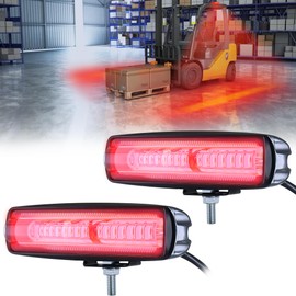 Dinfu 2pcs LED Red Forklift Light, Side Line Marker Light, Warning Light, 30 W DC 12-80 V Safety Light