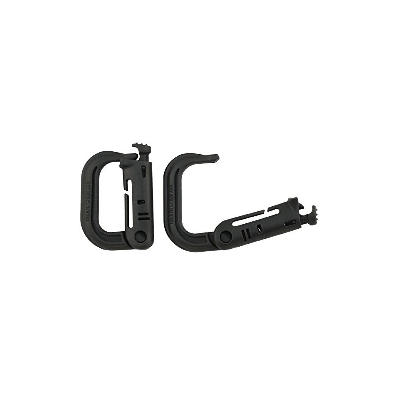 MFH Pack of 2 plastic carabiner hooks for equipment outdoor