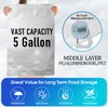 15 Mil 5 Gallon Mylar Bags for Food Storage with
