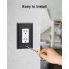 2-Pack Decorator Wall Plate Cover, Black Decorative Switch Plates and