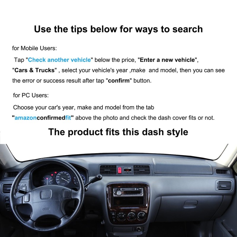 Dash Cover Mat Custom Fit for Honda CRV Dashboard Cover