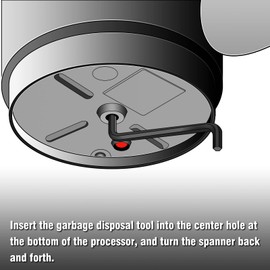 4 Pcs Garbage Disposal Wrench Tool, Garbage Disposal Tool Metal Garbage Disposal Parts for Kitchen Sink, Food Garbage Disposal, Garbage Disposal Repair (Black)