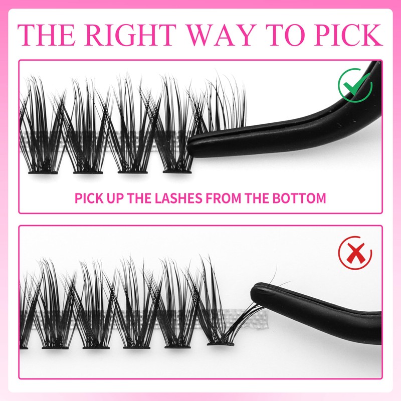 VEYESBEAUTY Lash Clusters Eyelashes Cluster Lashes Extensions One More+ Multi-type
