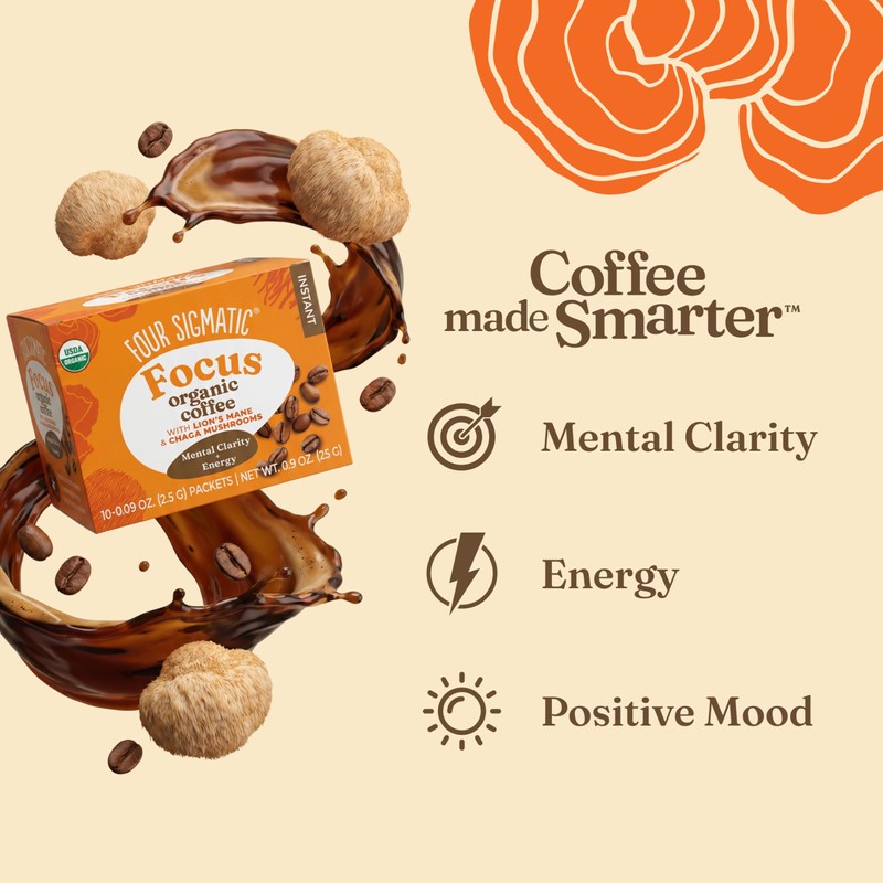 Four Sigmatic Fsf, 10 bustine di caffè e funghi (testa