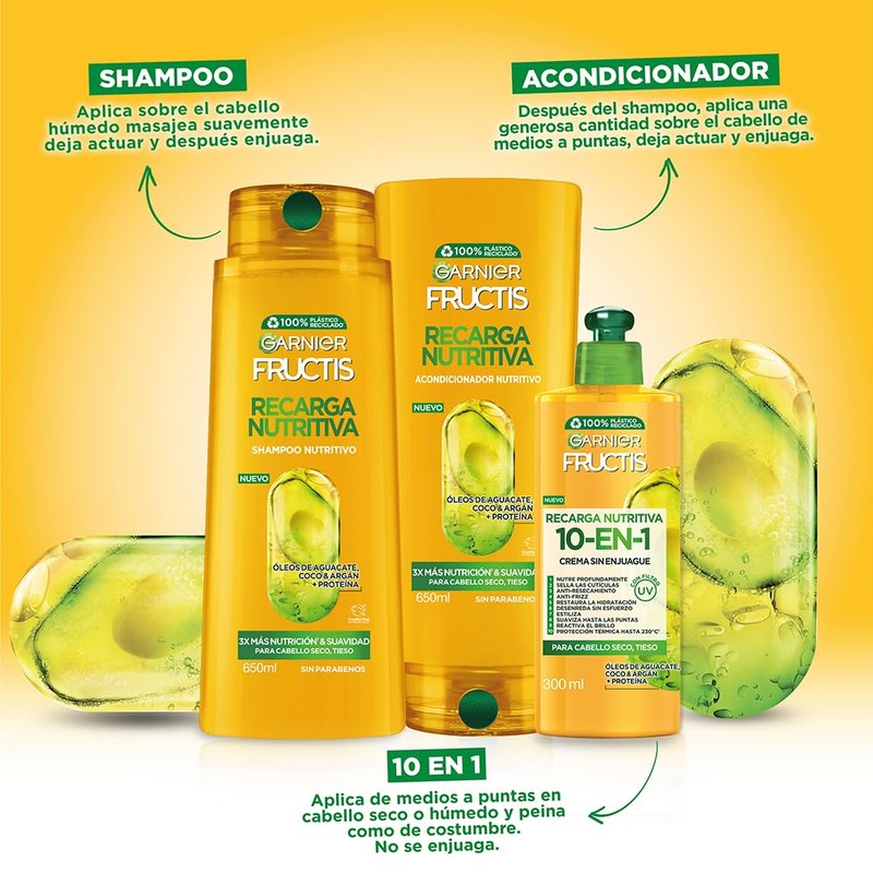 Garnier Fructis Fructis recarga nutritiva crema 10en1 300ml