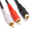 JSJ RCA Female to 2 RCA Male Y-Cable Stereo Audio