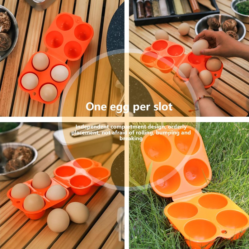TREABEAR Egg Container for Travel, Egg Box, Plastic Egg Box