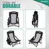 SUNNYFEEL Folding Low Camping Beach Chair 2 Pack, Lightweight Portable