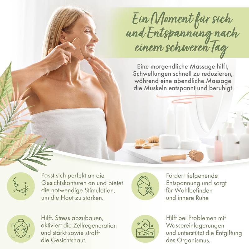 MagicBeech - Face Massager Set: Madero Massage Roller & Face