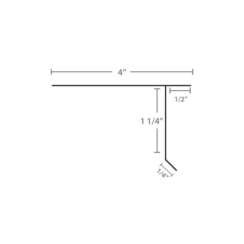 RDP D-Style Drip Edge (1.25" x 4" x 5', Black)