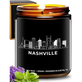 Nashville Candle, Unique Nashville Souvenirs Gifts, Nashville Gifts for Men & Women, Nashville Skyline Gifts, Nashville Memorabilia Items, Moving Away & Home Sick Gift, Birthday, Christmas, Gift-Ready