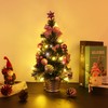 Mrinb 45CM Small Christmas Tree with Lights,Mini Desktop Decoration Tree