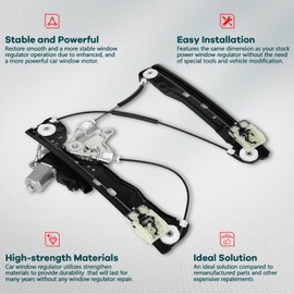 FINDAUTO Front Left Power Window Regulator With Motor Fit for 2011-2017 for Buick Regal