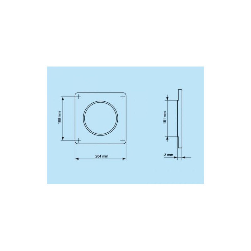 K-TECH-PRO Wall Plate Cover PVC Round Exhaust Air Supply System