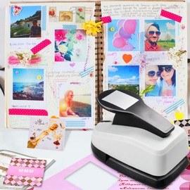 Square Hole Punch, 1.5 inch Square Paper Punch, Square Punches for Paper Crafts, Scrapbooking Punches, Shape Hole Puncher, Square Craft Punches