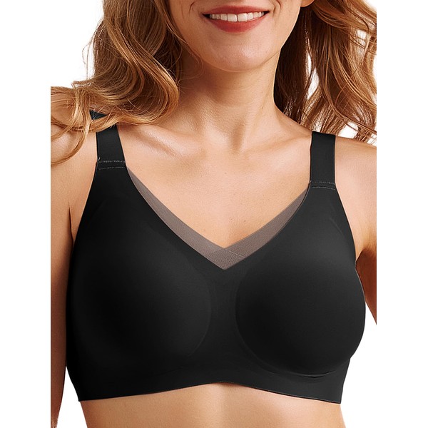 Domilo V Lace Wireless Bras for Women No Underwire Bralettes
