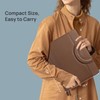 POPRUN Portfolio Binder with Zipper, Leather Padfolio Document Organizer with
