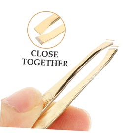 FOMIYES 2pcs Eyebrow Tweezers Brow Plucking Tools for Men and Women Precision Eyebrow Hair Removal Clamp Easy to Use Lightweight for Travel