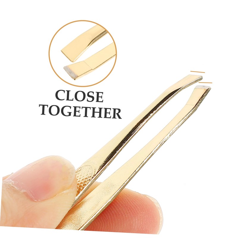 FOMIYES 2pcs Eyebrow Tweezers Brow Plucking Tools for Men and