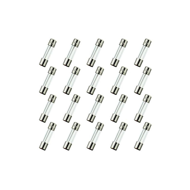 HUAREW T2AL250V 20 Pcs 5x20mm Slow Blow Glass Fuse 2A