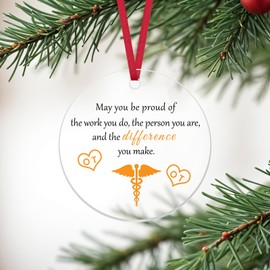 Occupational Therapist Appreciation Gifts Christmas Ornament Thank You Gifts for OT Therapist Coworker Acrylic Hanging Ornament Occupational Therapy Gift OT Assistant Gifts Christmas Tree Decoration