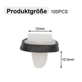 COZERI Pack of 100 Car Door Trim Clips, Compatible with 71728806 856543, Fit for Fiat Ducato, Boxer, Door Trim Clips, Perfect Solution for Peugeot Models