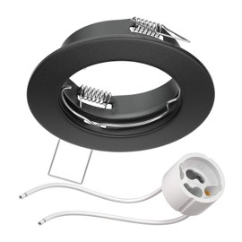 ledscom.de Ceiling mounting Frame Fere Mounting Frame Black matt (LED/Halogen/GU10/MR16/PAR16/50mm) incl. GU10 Socket