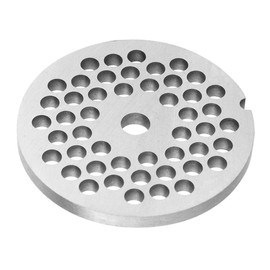 Meat Grinder, Meat Grinder Disc, Alloy Meat Mincer Crusher Replacement Plate Disc with 3mm 5mm 8mm Holes to Choose, Easy to and Dishwater Safe(5mm Hole)