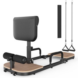 BEKING Hip Thrust Machine Sissy Squat Machine ,Adjustable Deep Squat Bench Glute Workout Station Sit Up & Push Up Leg Exerciser Fitness Equipment for Home Gym Use