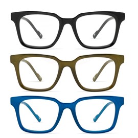 GiGimuna Blue Light Blocking Glasses for Woman Men,Bluelight Computer Phones Gaming TV fashion Glasses for Womens Mens Clear Lens,Blocks Blue Rays and UV Glare,Anti Eye Strain and Insomnia 3pcs BL71