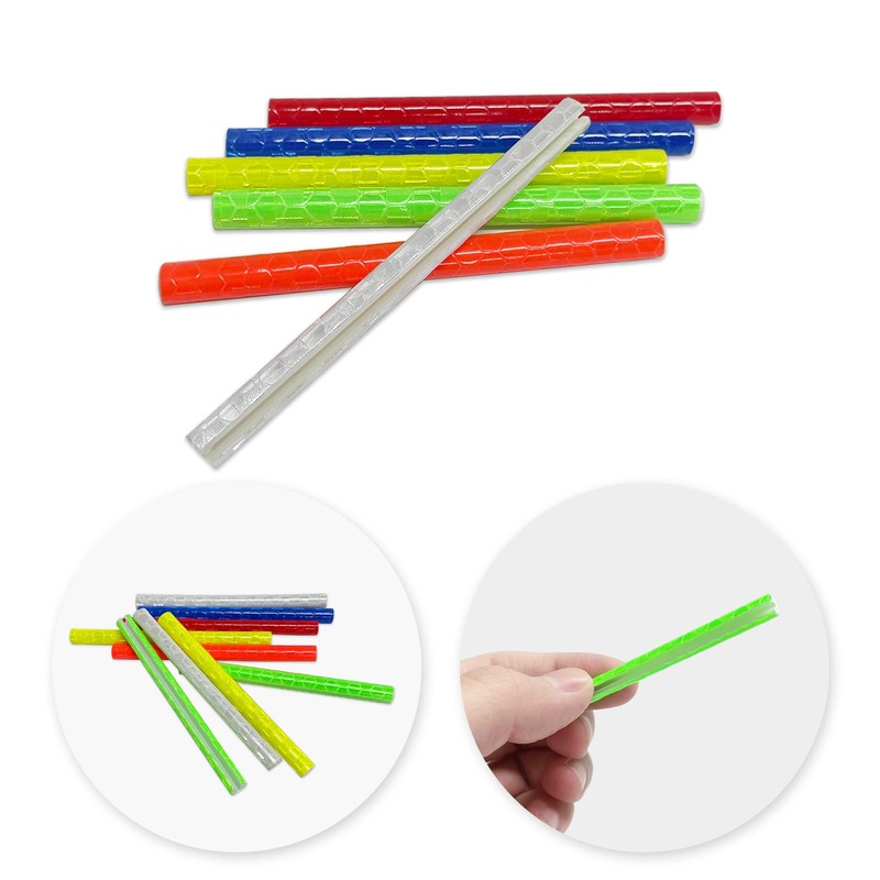 LuminKing Reflective Strips for Bicycle Spokes - 72-Piece Spoke Covers,