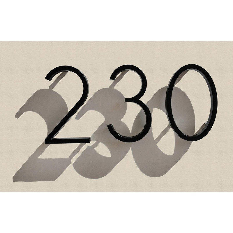 Distinctions 844703 Brushed Nickel Upgraded 5" Floating House Number 3,