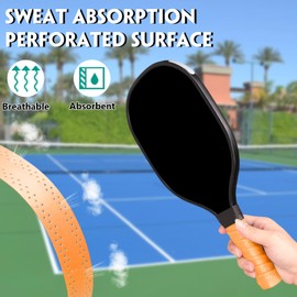 9Pcs Pickleball Racket Accessories Kit, Include 2 Pickleball Overgrip Wrap Grip Tape, 6 Pickleball Weighted 3g Lead Tape, Black Pickleball Paddle Cleaner, Pickle Ball Sport Accessories