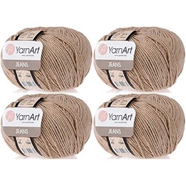 4 balls 55% cotton 45% acrylic YarnArt Jeans yarn 200g