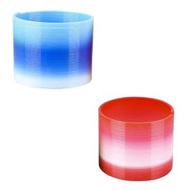 Chochkees Plastic Two-Tone Coil Spring, Goody Bag Fillers, Party Favor for Kids, 3" Inches (80mm) (2-Pack)