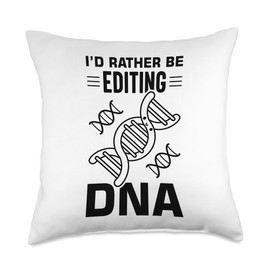 Dna Test Genetic Testing Crispr Microbiology Throw Pillow