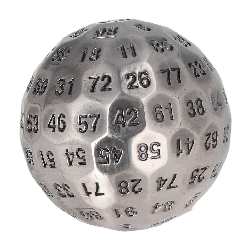 Polyhedral Metal Dice Exquisite Heavy 100 Sided Role Playing Dice