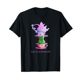 Tea Time - Alice In Wonderland - Tea Cup Stack T-Shirt